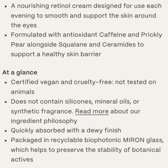 Twentynine Palms Mira Luna eye cream vegan MSRP $97. Contains retinol - Picture 6 of 8